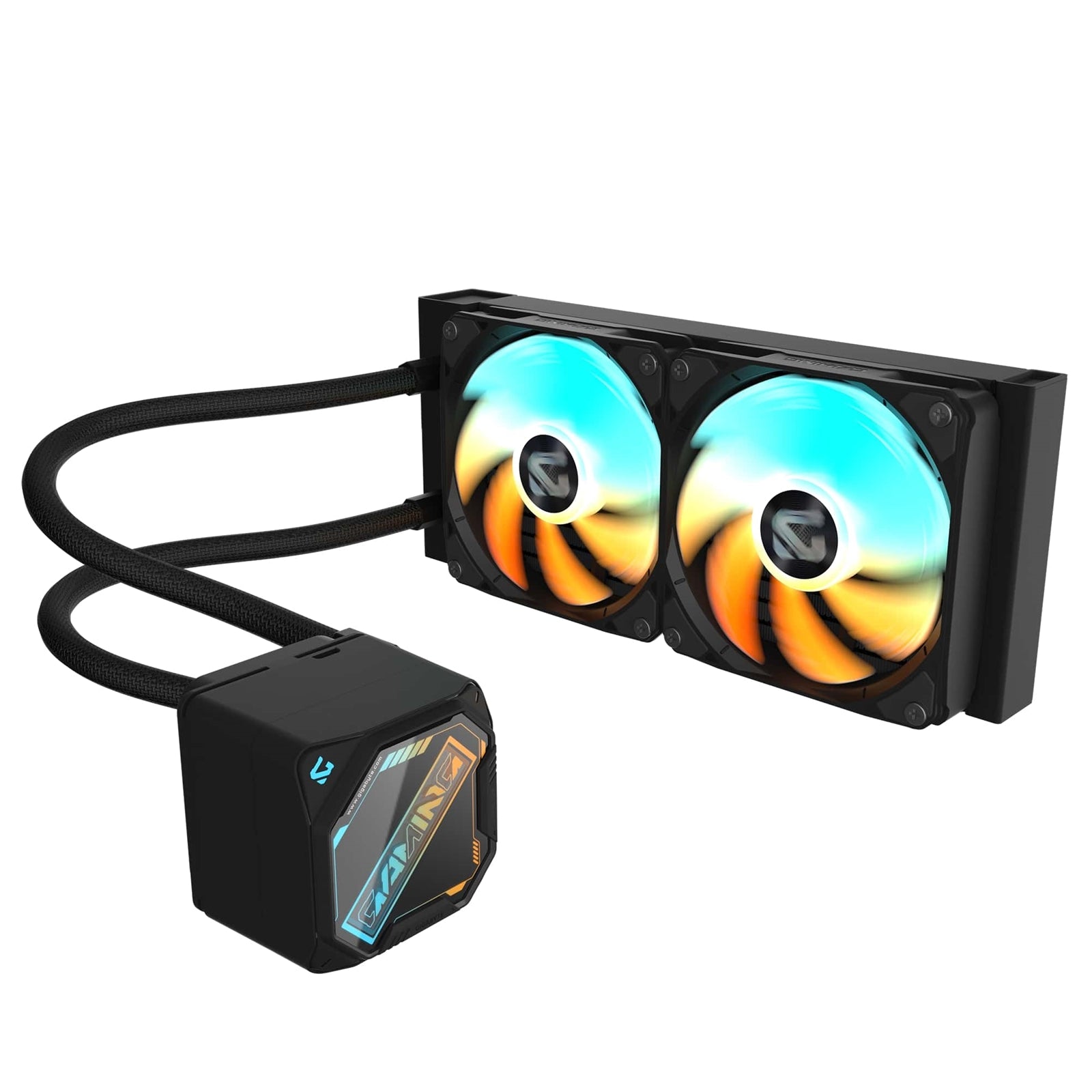 GIGABYTE Gaming 240mm AIO Liquid CPU Cooler ARGB Aluminum Black GIGABYTE Gaming 240mm AIO Liquid CPU Cooler ARGB Aluminum Black